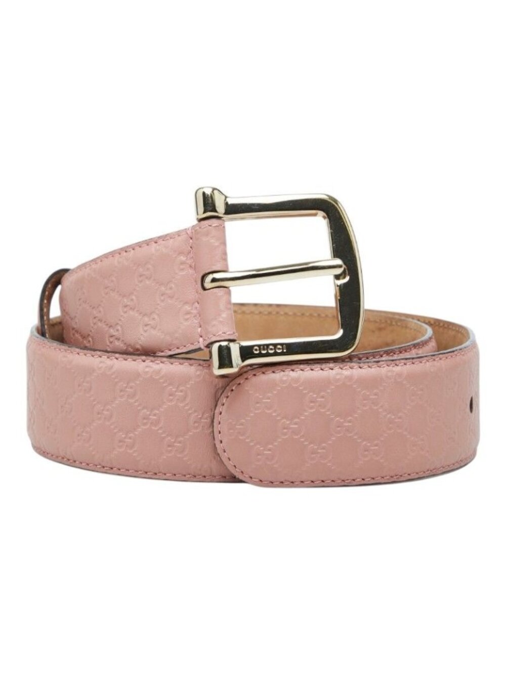Gucci Micro Guccissima Belt 75/30 Pink Leather